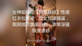 女神姐妹花【兔兔妖妖】性感红衣包臀裙，双女互舔骚逼，假屌插穴跳蛋自慰，非常淫骚极度诱惑