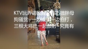 KTV玩弄调教顺从乖巧微胖母狗骚货~一边抽插一边拍打，三根大鸡巴一起颜射~究竟有多爽！